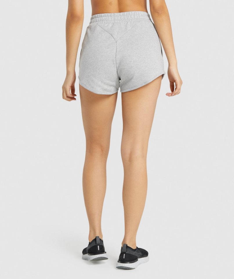 Women's Gymshark Training Sweat Shorts Light Grey | NZ 2XKBOD